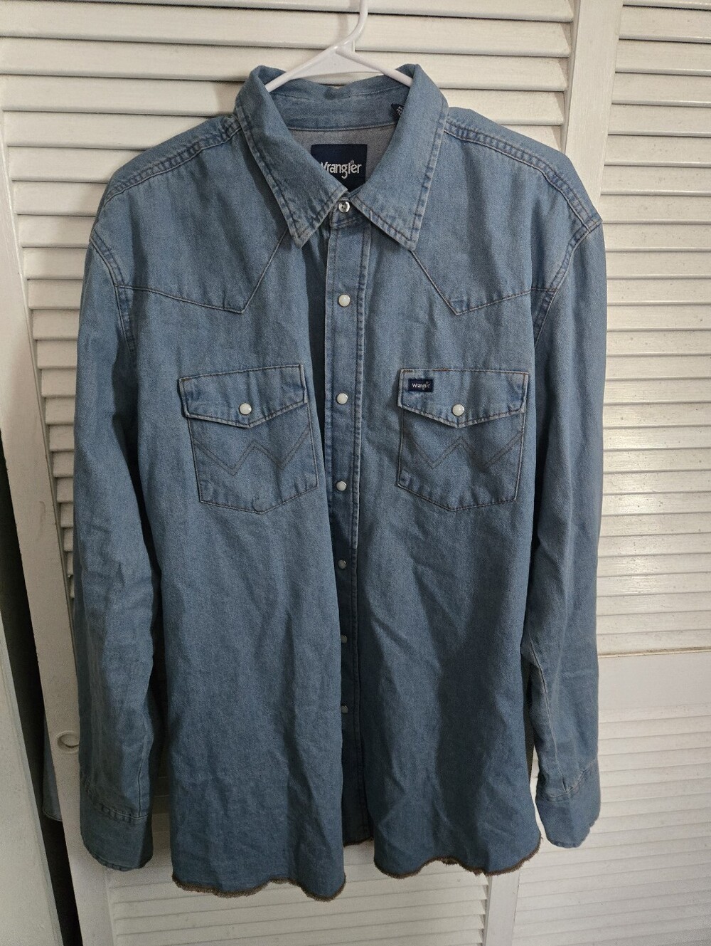 Wrangler Light Blue Denim Western Shirt